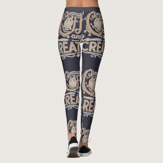 Leggings Coffee and Creativity Typography (Dos)