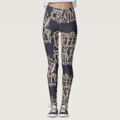 Leggings Coffee and Creativity Typography (Devant)