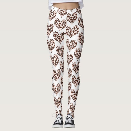 Leggings Coffee Lover Heart Thunder_Cove (Devant)