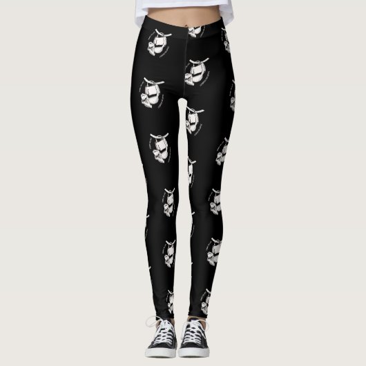Leggings Coffee Sloth (blanc) (Devant)
