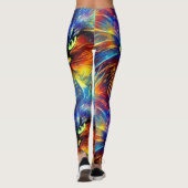 Leggings Cohésif Abstrait Exquis Cat Splashes Simples (Dos)