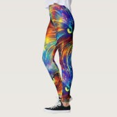 Leggings Cohésif Abstrait Exquis Cat Splashes Simples (Gauche)