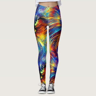 Leggings Cohésif Abstrait Exquis Cat Splashes Simples