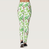 Leggings Colibris et feuilles tropicaux (Dos)