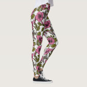 Leggings Colibris et fleurs d'hibiscus roses (Droite)