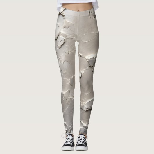 Leggings Collage couleur diamant argenté (Devant)
