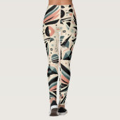 Leggings Collage d'aigle atomique à motif géométrique (Dos)