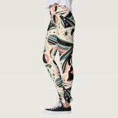 Leggings Collage d'aigle atomique à motif géométrique (Gauche)
