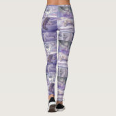 Leggings Collage d'art d'ours polaire d'hiver (Dos)