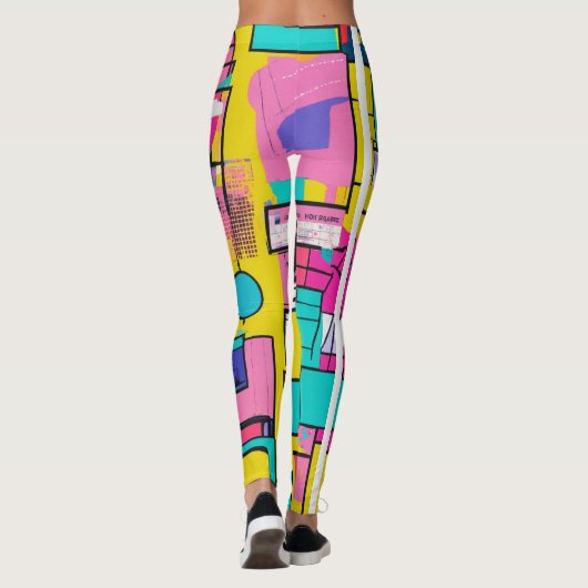 Leggings Collage d'art pop (Dos)