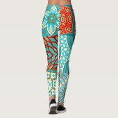 LEGGINGS COLLAGE DE DESIGNER BLEU WAVE (Dos)