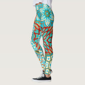 LEGGINGS COLLAGE DE DESIGNER BLEU WAVE (Gauche)