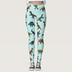 Leggings Collage de Dinosaures en plastique vert à la ment