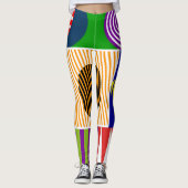 Leggings Collage de forme Bauhaus (Devant)