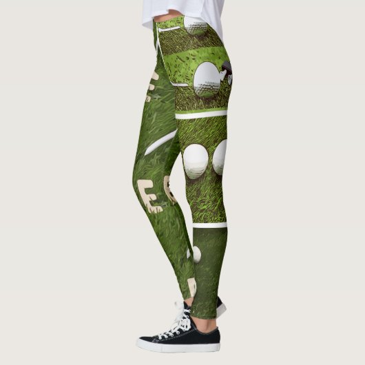Leggings Collage de golf avec design (Gauche)