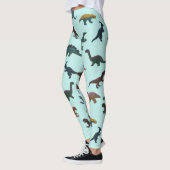 Leggings Collage de jouets en plastique Dinosaures Mint Gre (Gauche)