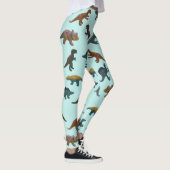Leggings Collage de jouets en plastique Dinosaures Mint Gre (Droite)