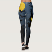 Leggings Collage de maison hantée zombie pour Halloween (Dos)