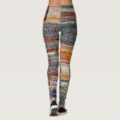 Leggings Collage de patchwork : motif de courtepointe mixte (Dos)