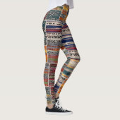 Leggings Collage de patchwork : motif de courtepointe mixte (Droite)