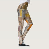 Leggings Collage de patchwork, motif de mixage de courtepoi (Droite)