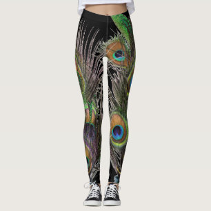 Leggings Collage de plume de paon