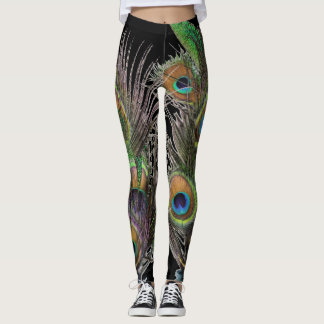 Leggings Collage de plume de paon
