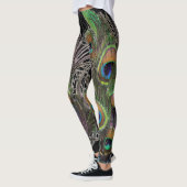 Leggings Collage de plume de paon (Gauche)