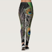 Leggings Collage de plume de paon (Dos)
