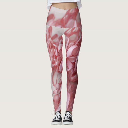 Leggings Collage de ruban rose (Devant)
