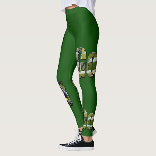 Leggings Collage du logo du Golf, Vert (Gauche)