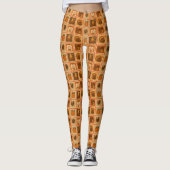 Leggings Collage du timbre de Thanksgiving (Devant)