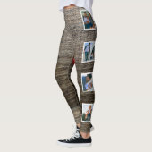 Leggings Collage Famille Photos Souris Ajouter Photos Bois (Gauche)
