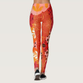 Leggings Collage floral abstrait multicolore (Dos)