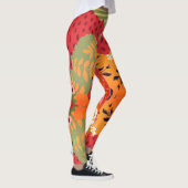 Leggings Collage floral abstrait multicolore (Droite)