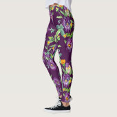 Leggings Collage floral, motif transparent, numérique abstr (Gauche)