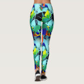 Leggings Collage Papillon couleur flashy mignonne conçu (Dos)