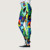 Leggings Collage Papillon couleur flashy mignonne conçu (Gauche)
