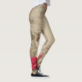 Leggings Collage romantique vintage rose (4) (Droite)