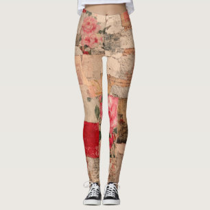 Leggings Collage Romantique Vintage Rose (5)