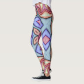 Leggings Collants, kaléidoscope coloré abstrait (Gauche)