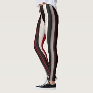Leggings Collection Abstraite Red Black Lines tendance