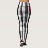 Leggings Collection Abstraite Red Black Plaid (Dos)