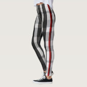 Leggings Collection Abstraite Red Black Plaid (Gauche)