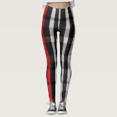 Leggings Collection Abstraite Red Black Plaid (Devant)