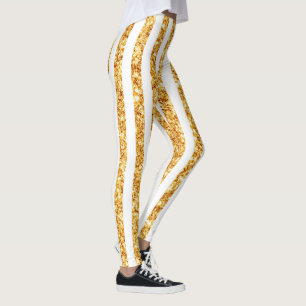 Leggings Collection Boho Stripes Parties scintillant Verte