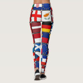 Leggings Collection colorée de drapeaux mondiaux (Dos)