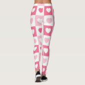 Leggings Collection d'amour du coeur rose moderne (Dos)