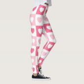 Leggings Collection d'amour du coeur rose moderne (Droite)