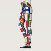 Leggings Collection de drapeaux internationaux, drapeaux du (Gauche)